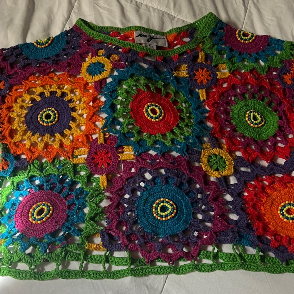 Maya Multicolor Crochet Top